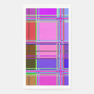 Rosa Tartan Stoffmuster Tuch Madras Serviette
