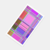Rosa Tartan Stoffmuster Tuch Madras Serviette (Ecke)