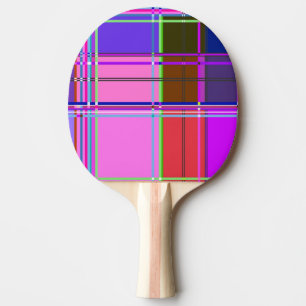 Rosa Tartan Stoffmuster Tuch Madras Tischtennis Schläger