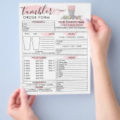 Rosa Tasse-Cup-Formular Flyer (Hand)