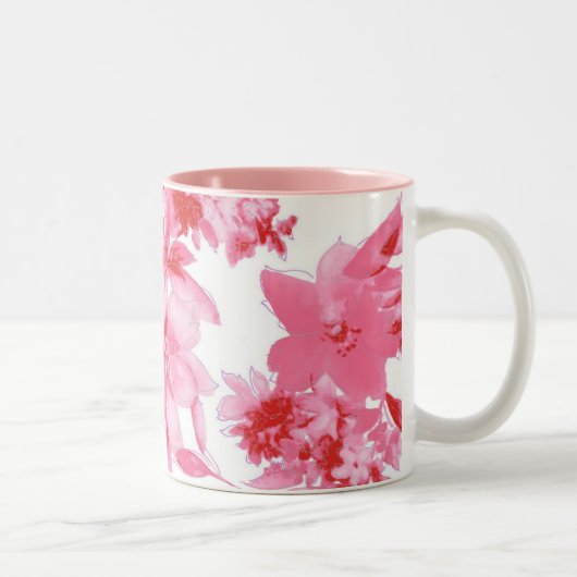 Rosa Tasse der künstlerischen Blume (Rechts)