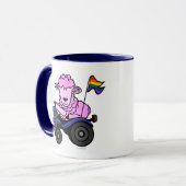 Rosa Tasse der Schaf-08 (Vorderseite Links)