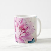 Rosa Tasse mit Blumenmuster (VorderseiteRechts)
