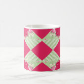 Rosa-Tasse mit falschem Patchwork-Muster Kaffeetasse (Mittel)