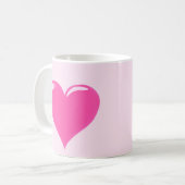 Rosa Tasse mit Herz (Vorderseite Links)