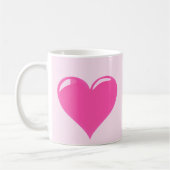 Rosa Tasse mit Herz (Links)