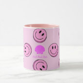 Rosa Tasse mit rosa Glattleder (Zentrum)