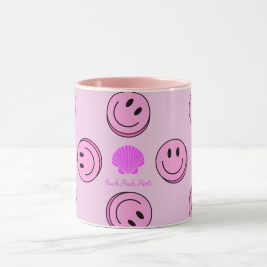 Rosa Tasse mit rosa Glattleder (Zentrum)