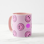 Rosa Tasse mit rosa Glattleder (Vorderseite Links)