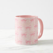 Rosa Tasse mit rosa Schleifen (VorderseiteRechts)