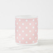 Rosa Tasse mit weißen Polka-Punkten (Mittel)