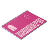 Rosa Tastatur und Maus-Notebook Notizblock (Linke Seite)