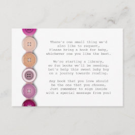 Rosa Taste Babydusche Einsteckkarte Begleitkarte