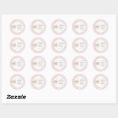 Rosa Taufe/Christening Gefallen Sticker (Blatt)