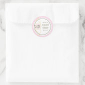 Rosa Taufe/Christening Gefallen Sticker (Tasche)