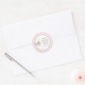 Rosa Taufe/Christening Gefallen Sticker (Umschlag)