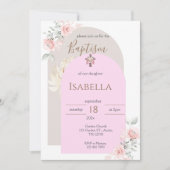 Rosa Taufe Einladung (Vorderseite)