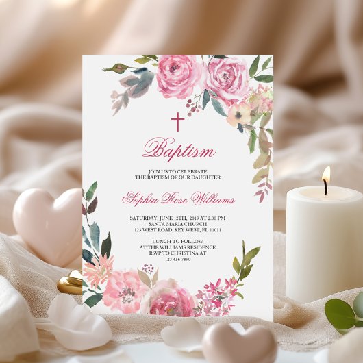 Rosa-Taufe Einladung