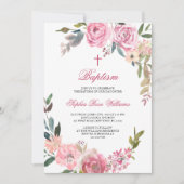 Rosa-Taufe Einladung (Vorderseite)