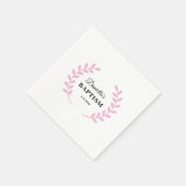 Rosa Taufe für Baby Mädchen Serviette (Ecke)