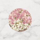 Rosa Taufe Girl Foto Geflorale Geometrische Orchid Konfetti (Klein Vorderseite)