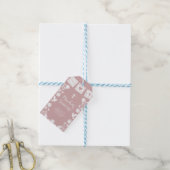 Rosa Taufgeschenk-Anhänger Geschenkanhänger (Mit Garn)