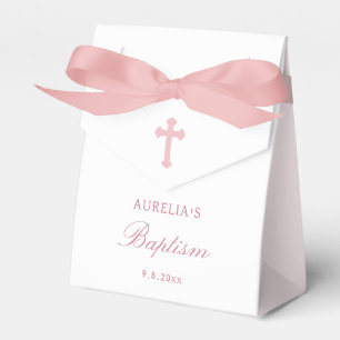 Rosa Taufschleife Kleines Zelt Geschenkschachtel