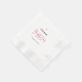 Rosa Taufservietten für Mädchen Serviette (Ecke)