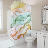 Rosa Taupe Abstrakt Duschvorhang (Beispiel)