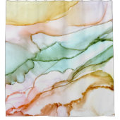 Rosa Taupe Abstrakt Duschvorhang (Vorderseite)