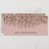 Rosa Taupe Bronze Gold Glitzer Geschenk (Vorne/Hinten)