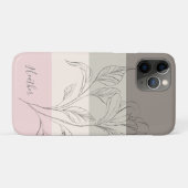 Rosa Taupe Creme Farbblock Personalisiert Case-Mate iPhone Hülle (Rückseite (Horizontal))