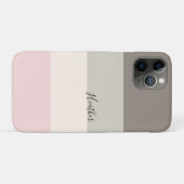 Rosa Taupe Creme Farbblock Personalisiert Case-Mate iPhone Hülle (Rückseite (Horizontal))