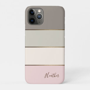 Rosa Taupe Creme Gold Farbblock Personalisiert Case-Mate iPhone Hülle