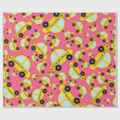 Rosa Taximuster Geschenkpapier (Flach)