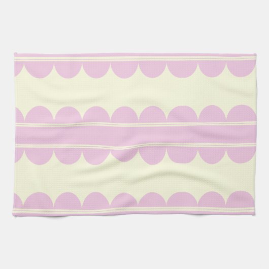 Rosa Tea-Tuch mit Muschelrand-Muster Geschirrtuch (Horizontal)