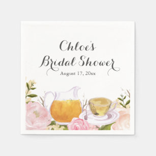 Rosa Teacup Brautparty Napkins Serviette