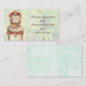 Rosa Teacup und Viktorianischer Vorsitz Visitenkarte (Vorne/Hinten)