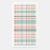 Rosa Teal Karo-Ostern-Papier-Gästetücher Serviette (Vorderseite)