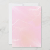 Rosa, Teddy Bär, Balloons, Girl Baby Dusche Einladung (Rückseite)