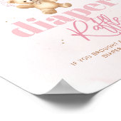 Rosa Teddy Bärenballons Windelraffinerie Poster (Ecke)