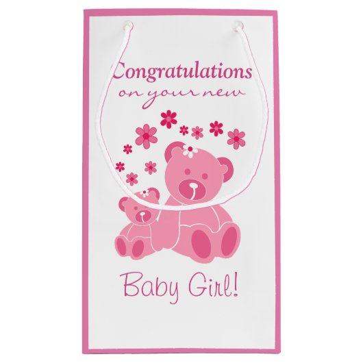 Rosa Teddy Bärn-niedlicher Kleine Geschenktüte (Rückseite)