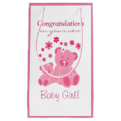 Rosa Teddy Bärn-niedlicher Kleine Geschenktüte (Vorderseite)