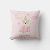 Rosa Teddy Bear, Moon and Stars - Pony on Back Kissen (Vorderseite)