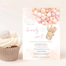 Rosa Teddybär-Baby-Party