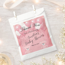 Rosa Teddybär-Baby-Party-Geschenktüte Geschenktütchen