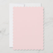 Rosa Teddybär Babydusche Einladung (Rückseite)
