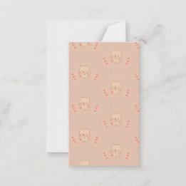 Rosa Teddybär-Dankeskarten Mitteilungskarte