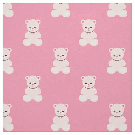 Rosa Teddybär-Gewebe Stoff (Muster)
