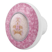 Rosa Teddybär Keramikknauf (Rechts)